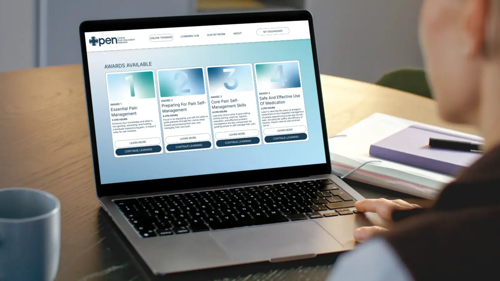 laptop screen displaying web page