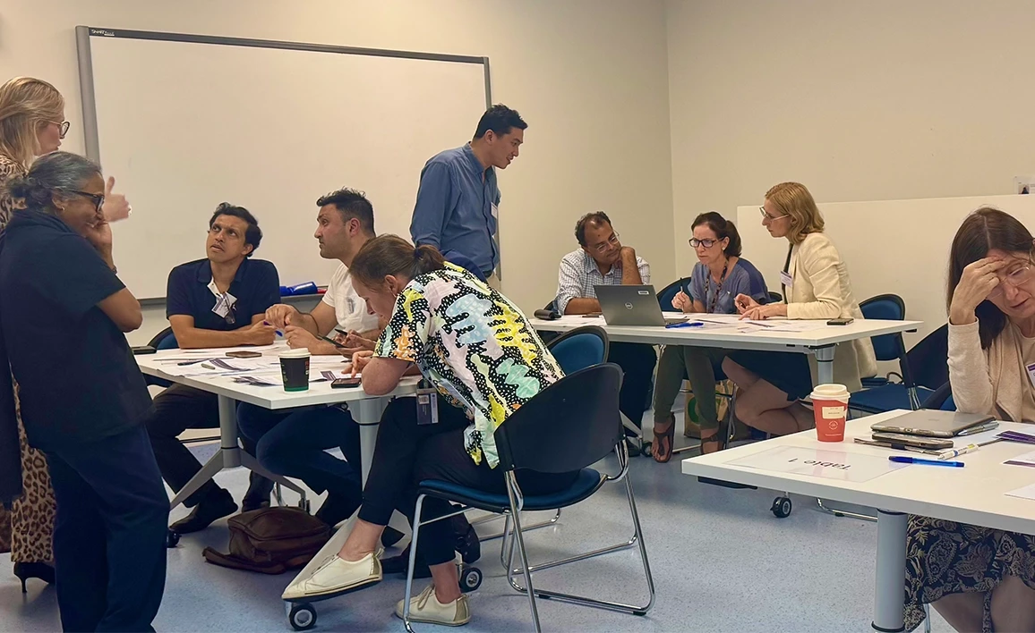 People participating in a workshop