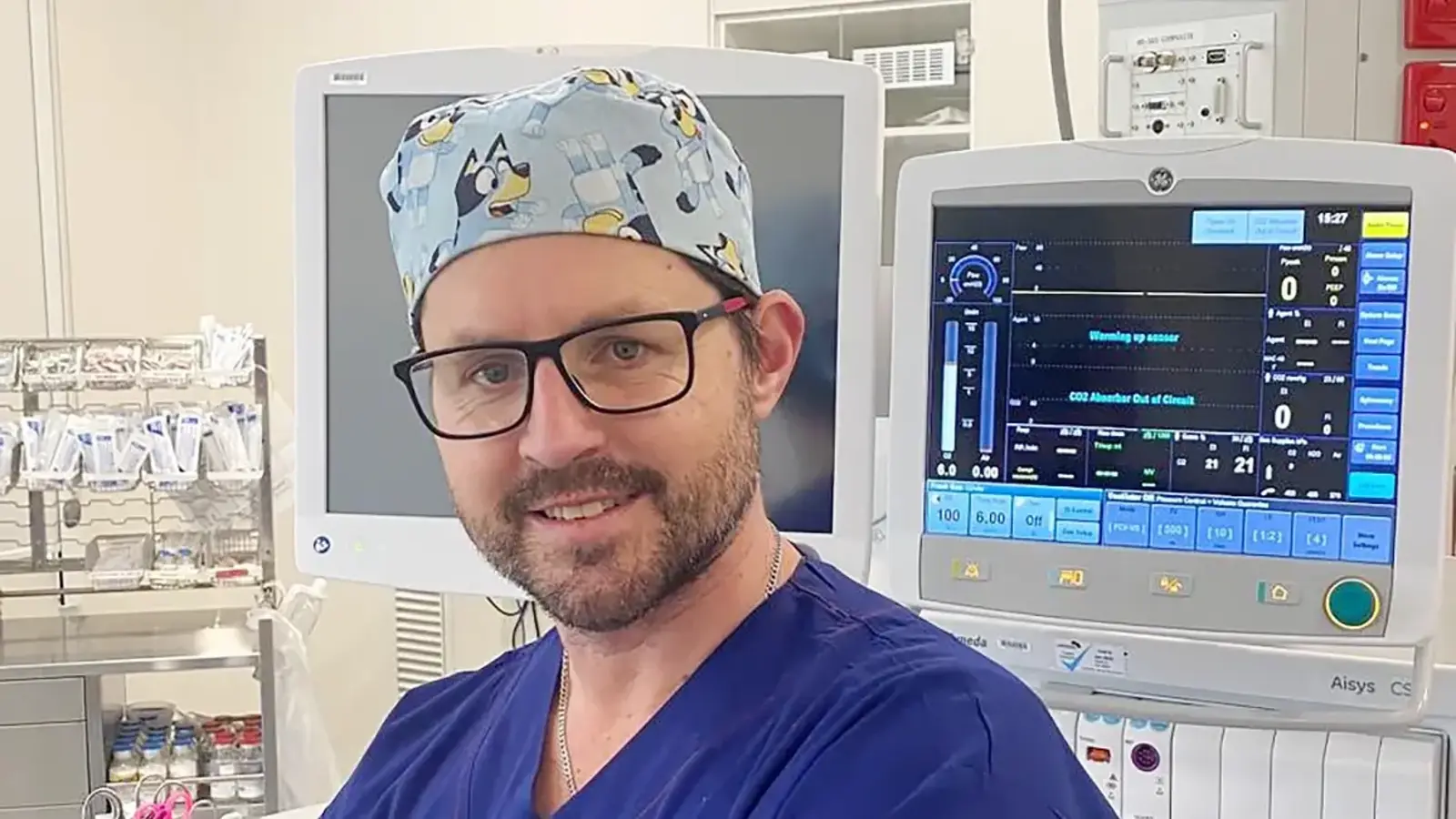 Dr Ben Moran in the operating theatre