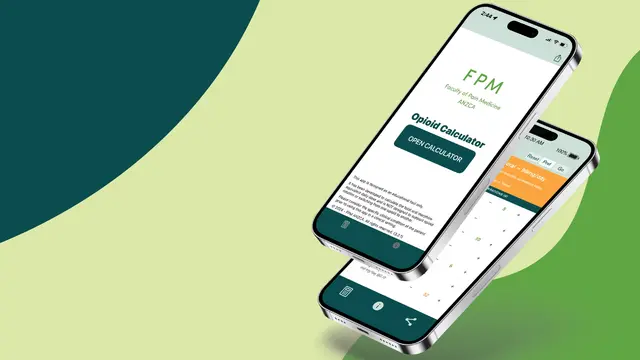 Opioid calculator app mockup