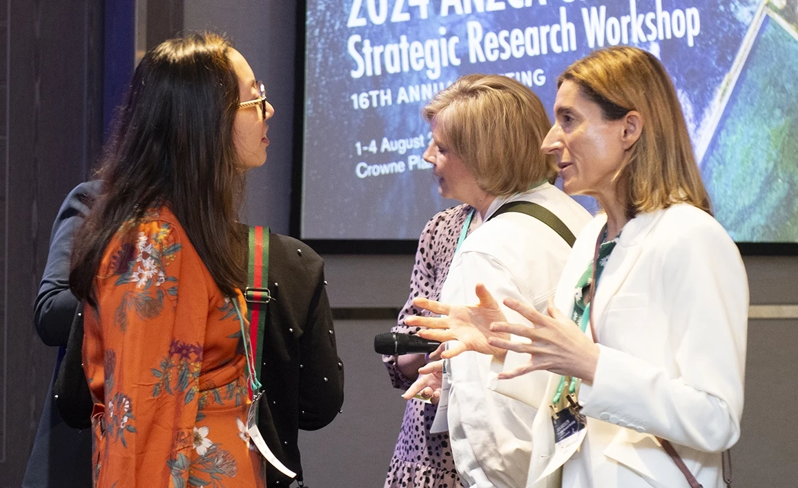 Attendees engage in discussions at the 2024 ANZCA CTN Strategic Research Workshop, fostering collaboration and innovation in clinical research.