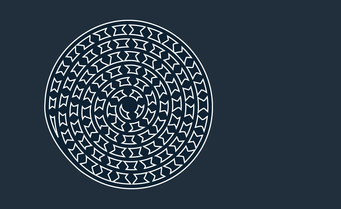 Taurapa motif on navy background