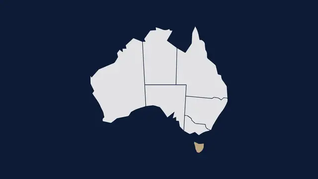 Graphic image of Tasmania