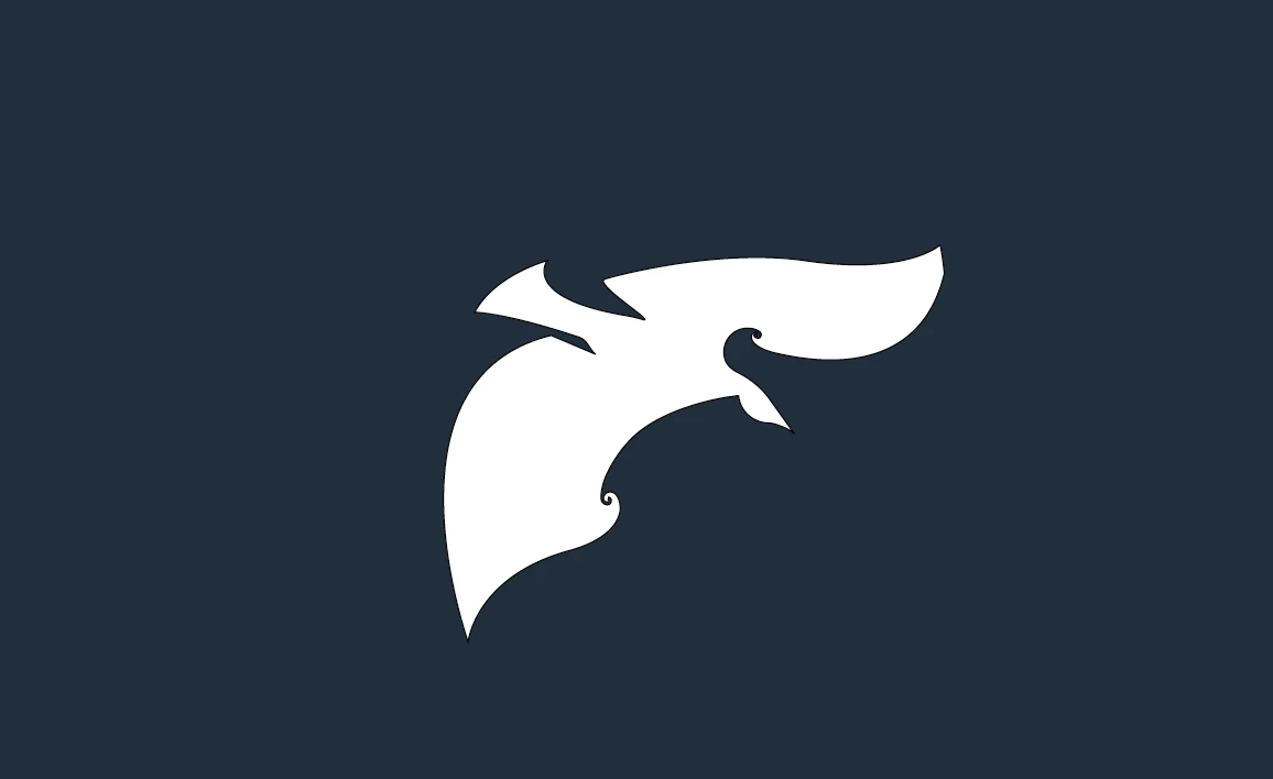 Kahu Pokere bird on navy background
