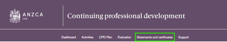 Statements CPD Statements CPD